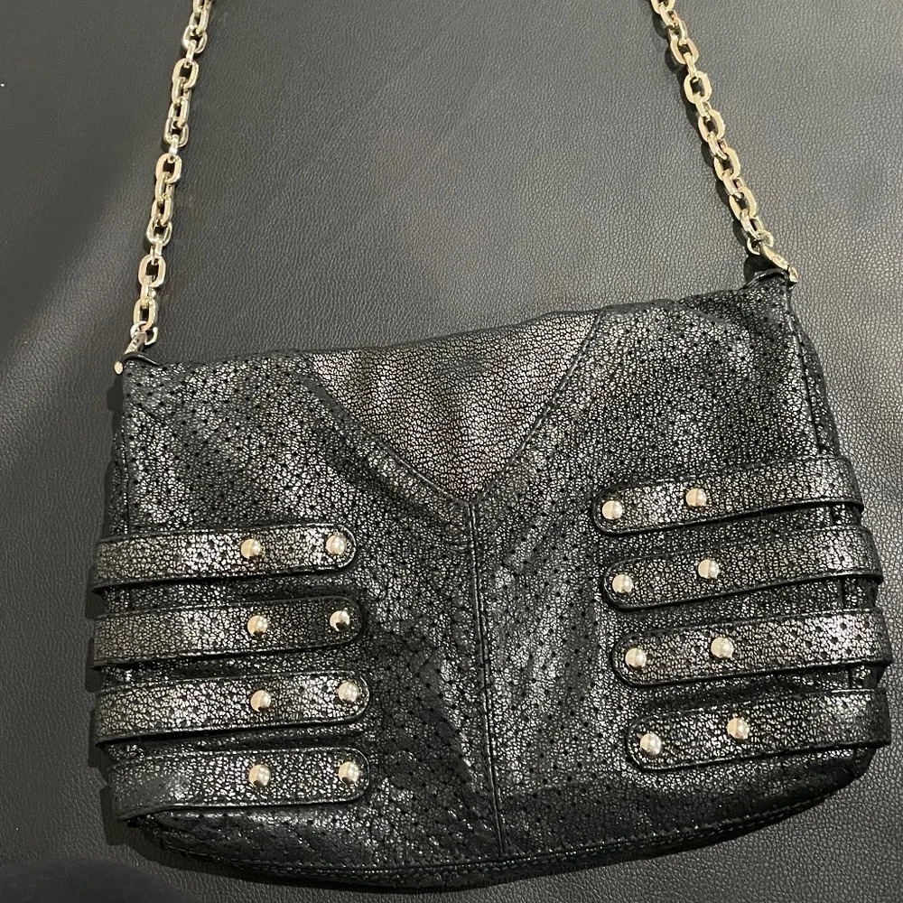 Jimmy Choo Small Blythe Black Leather Shoulder Bag - Picture 12 of 14